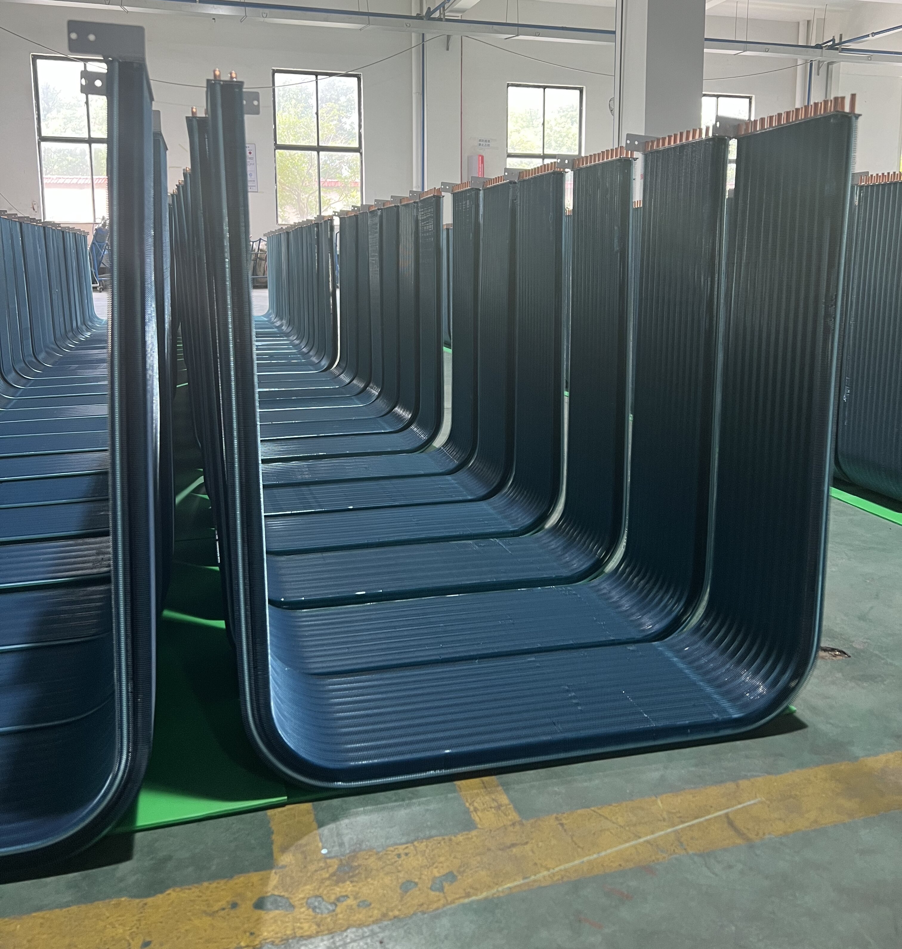 Commercial HVAC coils large scale chiller rooftop unit